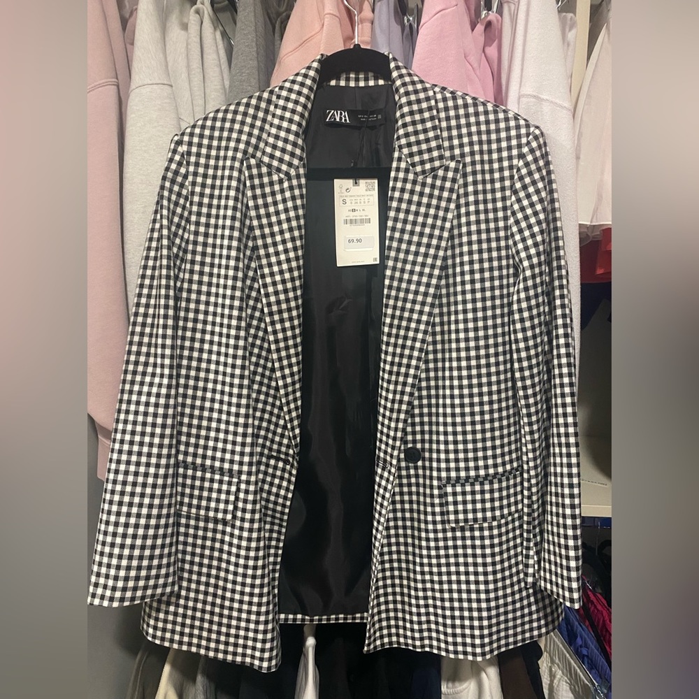 NWT houndstooth Zara blazer